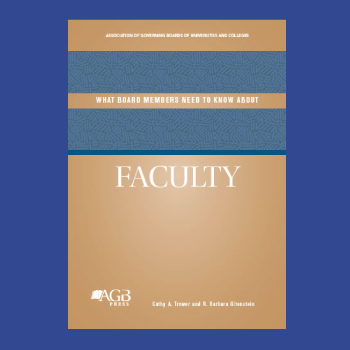 What Board Members Need to Know About Faculty Book Cover