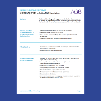 Thumbnail of the M&A board agenda document
